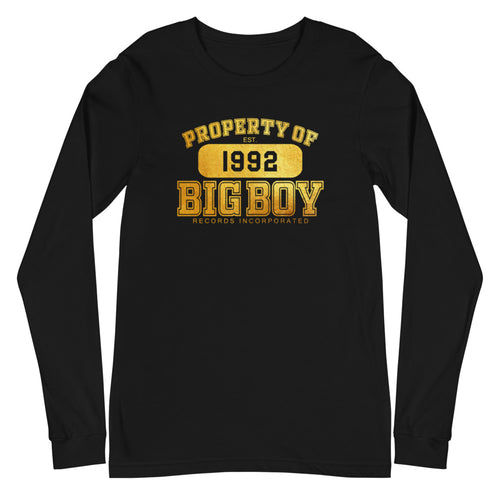 Premium Unisex Property Of Big Boy Records Gold (LS) Tee